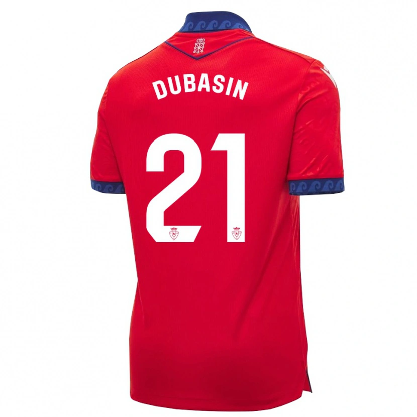 Danxen Kinder Jonathan Dubasin #21 Rot Marineblau Weiß Heimtrikot Trikot 2026/27 T-Shirt