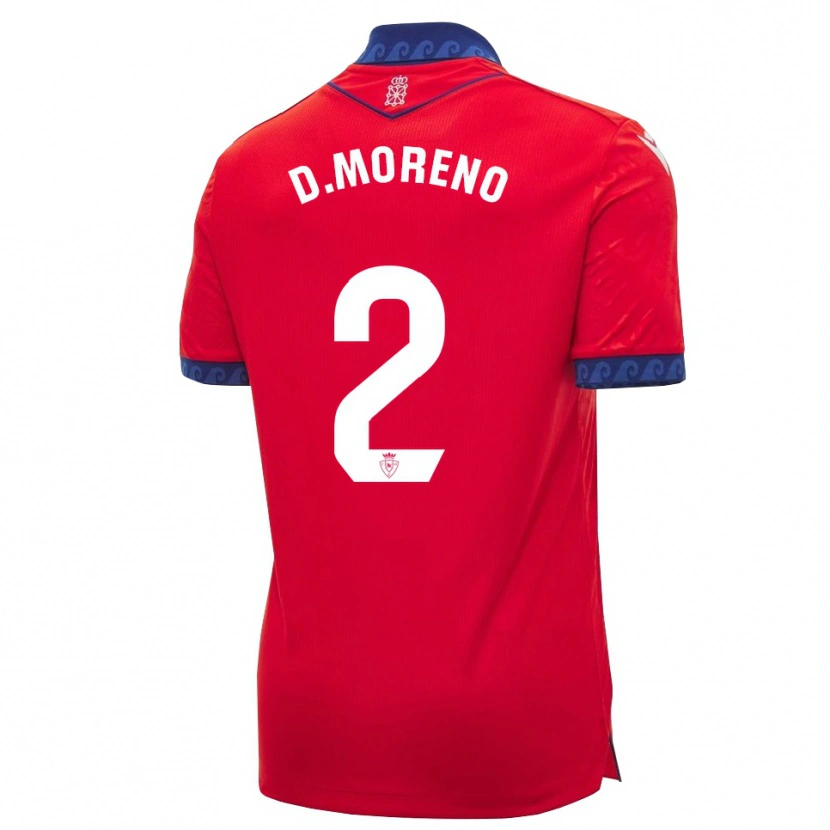Danxen Kinder Diego Moreno #2 Rot Marineblau Weiß Heimtrikot Trikot 2026/27 T-Shirt