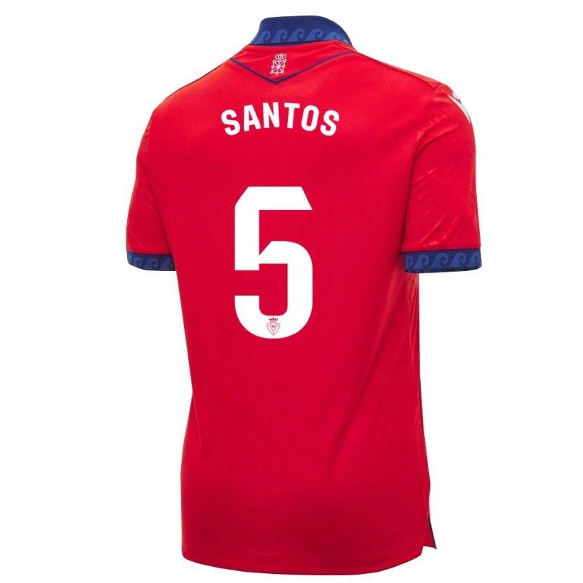 Danxen Kinder Unai Santos #5 Rot Marineblau Weiß Heimtrikot Trikot 2026/27 T-Shirt