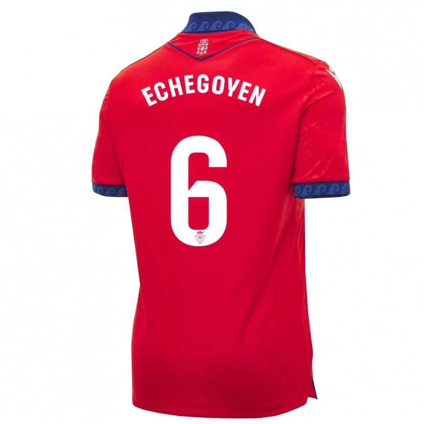 Danxen Kinder Mauro Echegoyen #6 Rot Marineblau Weiß Heimtrikot Trikot 2026/27 T-Shirt