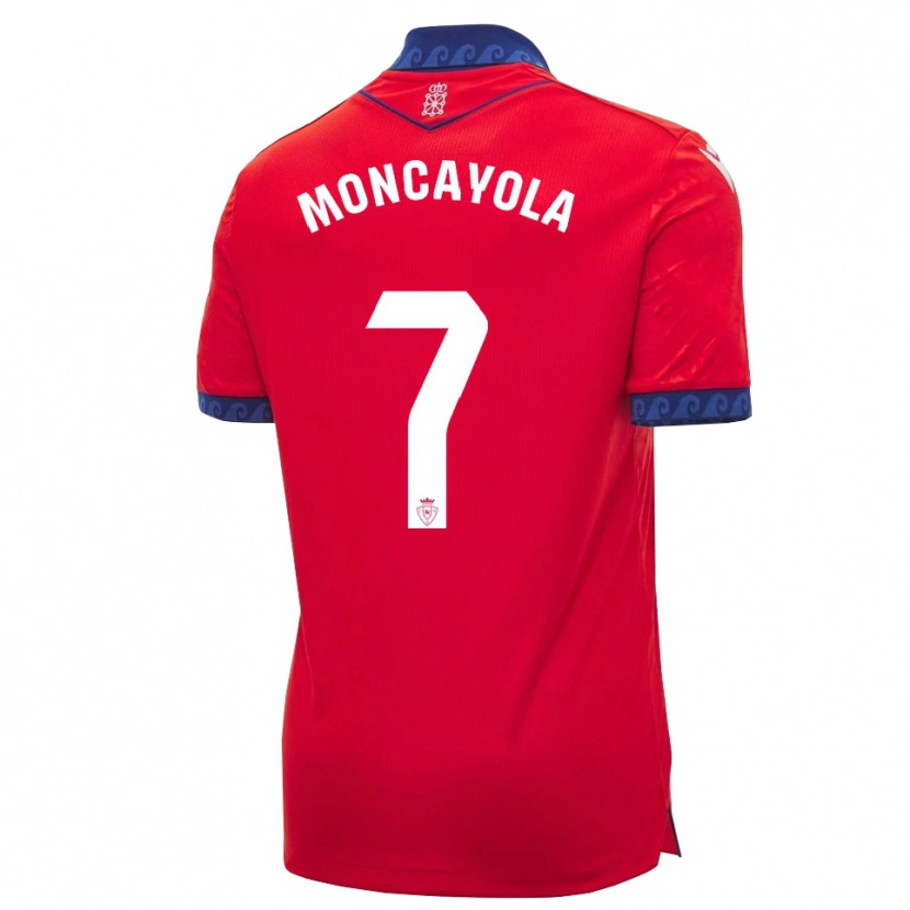 Danxen Kinder Jon Moncayola #7 Rot Marineblau Weiß Heimtrikot Trikot 2026/27 T-Shirt