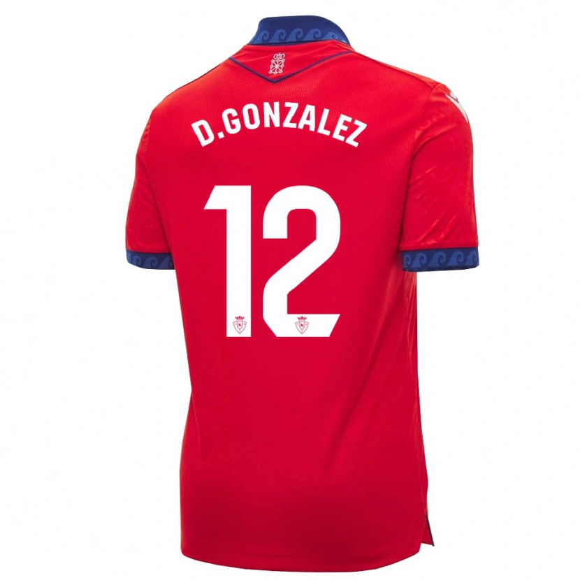 Danxen Kinder Dani González #12 Rot Marineblau Weiß Heimtrikot Trikot 2026/27 T-Shirt