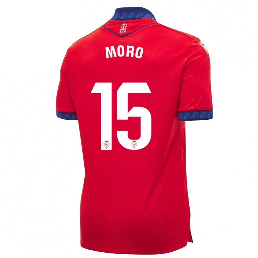 Danxen Kinder Raúl Moro #15 Rot Marineblau Weiß Heimtrikot Trikot 2026/27 T-Shirt
