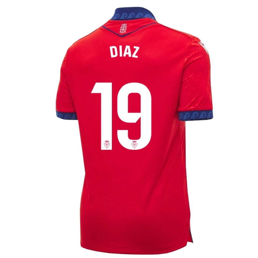 Danxen Kinder Lucas Diaz #19 Rot Marineblau Weiß Heimtrikot Trikot 2026/27 T-Shirt