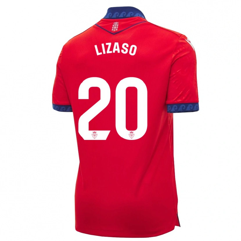 Danxen Kinder Iker Lizaso #20 Rot Marineblau Weiß Heimtrikot Trikot 2026/27 T-Shirt