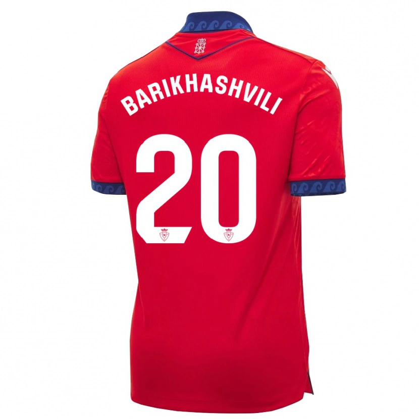 Danxen Kinder Nika Barikhashvili #20 Rot Marineblau Weiß Heimtrikot Trikot 2026/27 T-Shirt