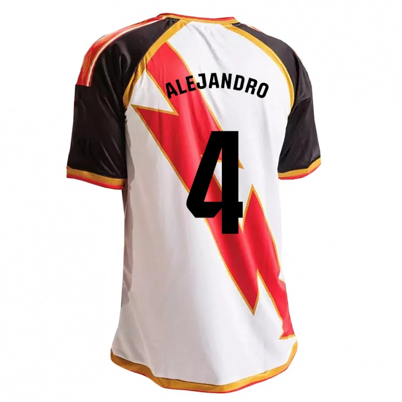 Danxen Kinder Alejandro López #4 Schwarz Rot Weiß Gold Heimtrikot Trikot 2026/27 T-Shirt