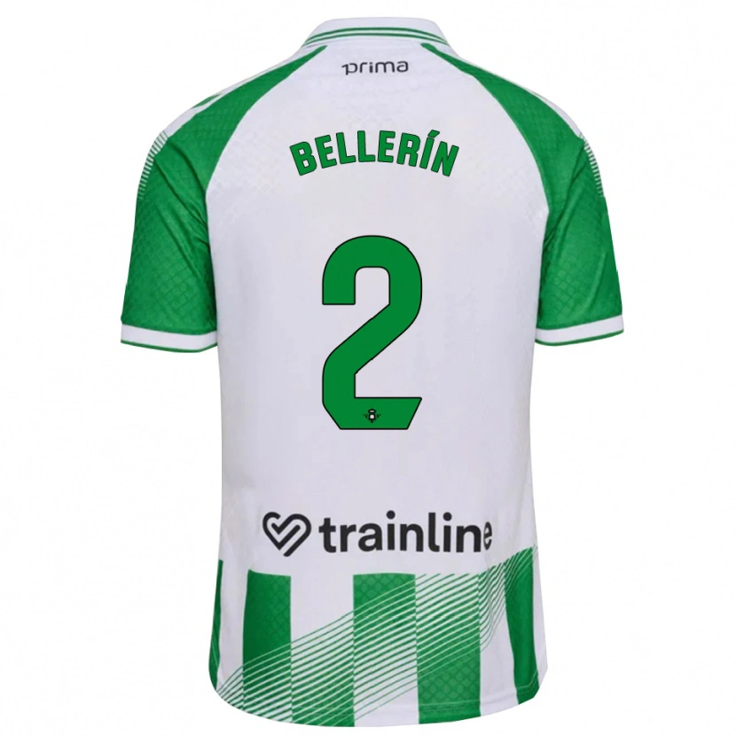 Danxen Kinder Héctor Bellerín #2 Hellgrün Schwarz Weiß Heimtrikot Trikot 2026/27 T-Shirt