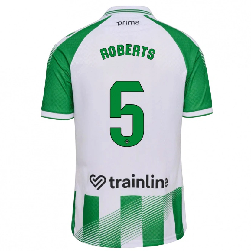 Danxen Kinder Rhiannon Roberts #5 Hellgrün Schwarz Weiß Heimtrikot Trikot 2026/27 T-Shirt