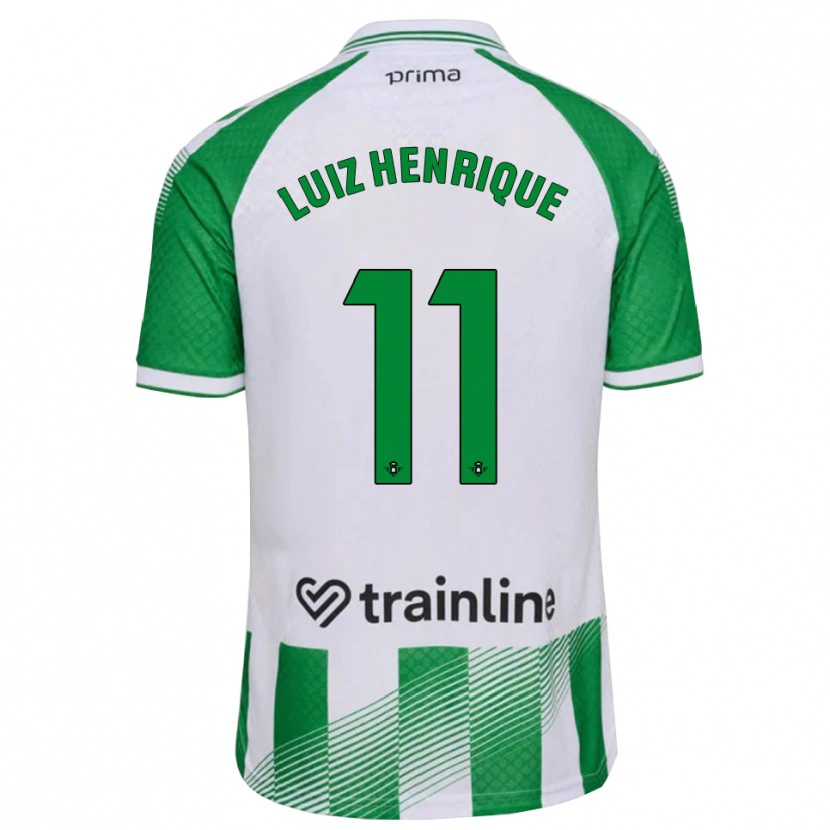 Danxen Kinder Luiz Henrique #11 Hellgrün Schwarz Weiß Heimtrikot Trikot 2026/27 T-Shirt