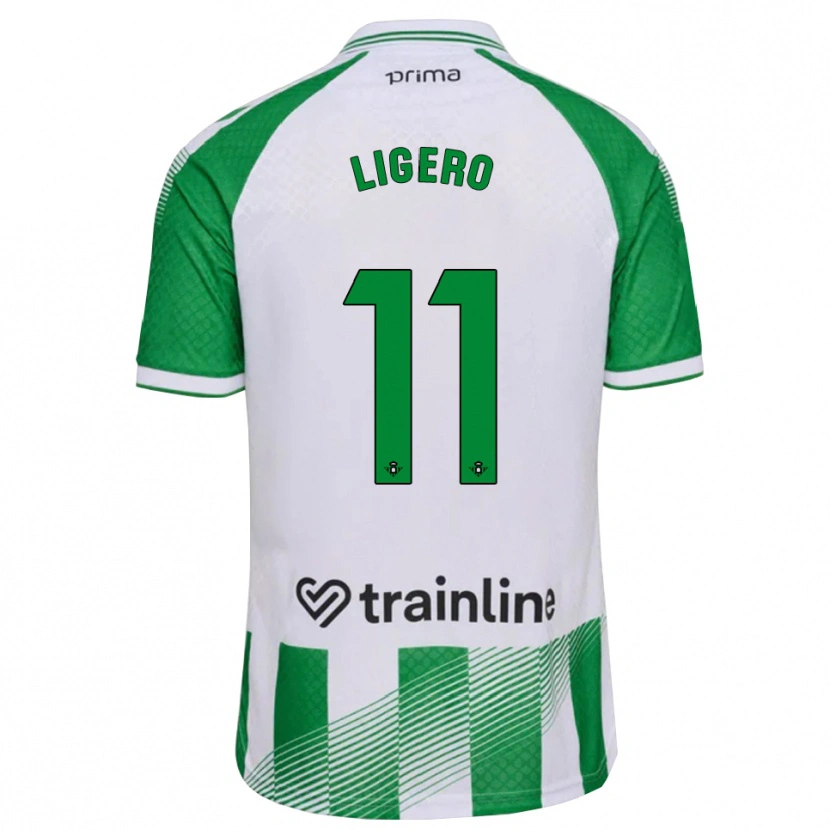 Danxen Kinder Nuria Ligero #11 Hellgrün Schwarz Weiß Heimtrikot Trikot 2026/27 T-Shirt