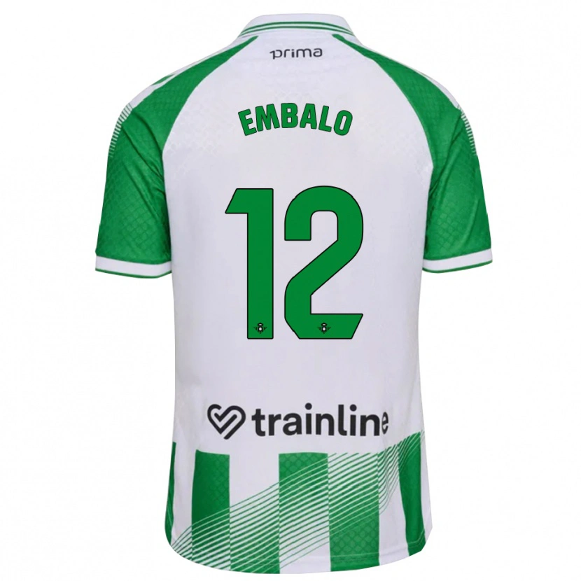 Danxen Kinder Fabián Embalo #12 Hellgrün Schwarz Weiß Heimtrikot Trikot 2026/27 T-Shirt
