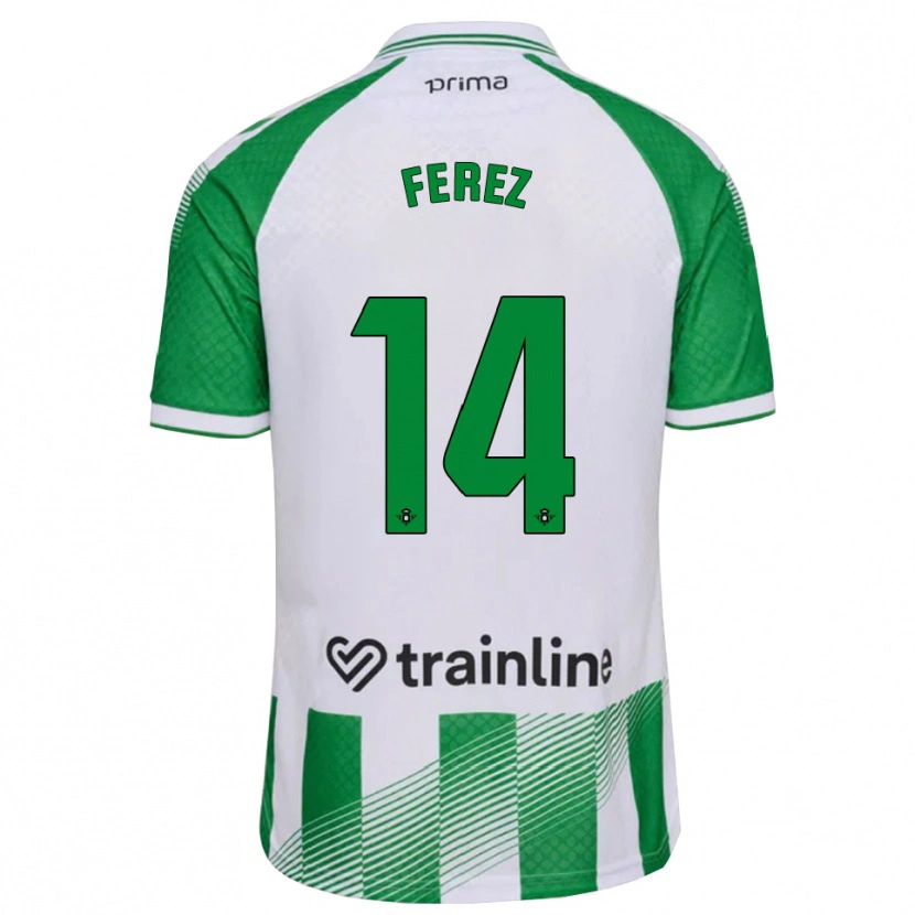 Danxen Kinder Carolina Férez #14 Hellgrün Schwarz Weiß Heimtrikot Trikot 2026/27 T-Shirt