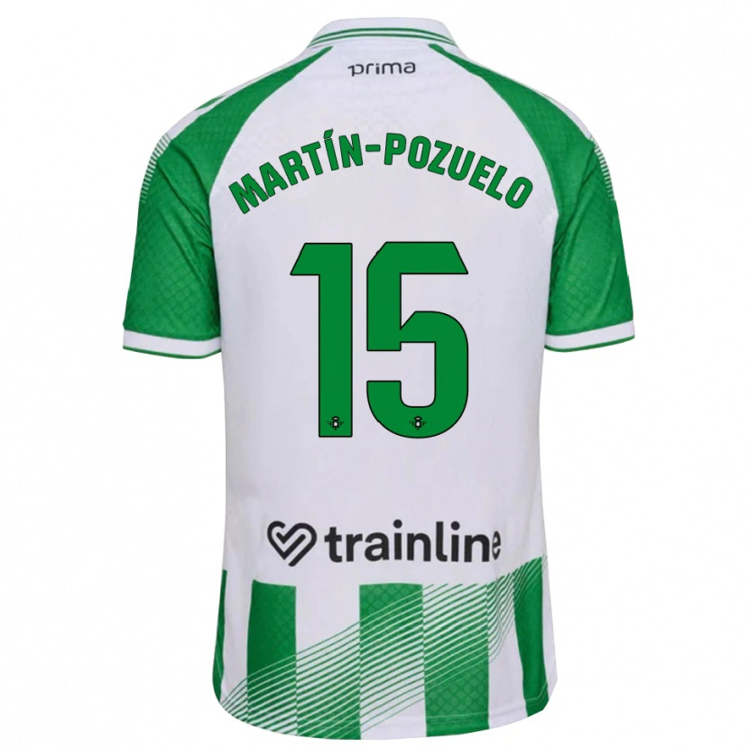Danxen Kinder Esther Martín-Pozuelo #15 Hellgrün Schwarz Weiß Heimtrikot Trikot 2026/27 T-Shirt
