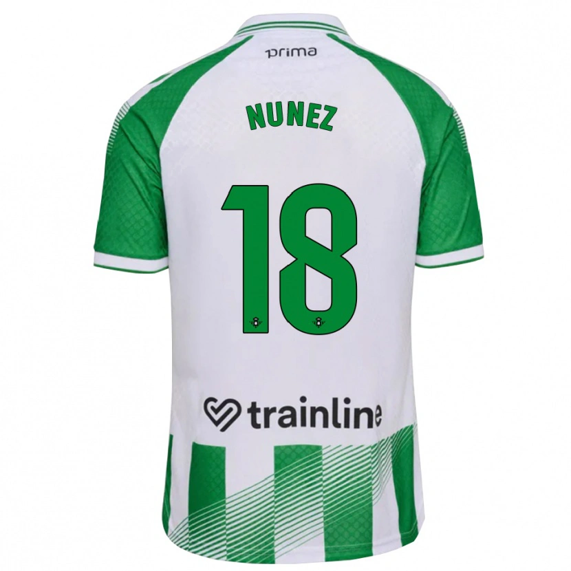 Danxen Kinder Romina Núñez #18 Hellgrün Schwarz Weiß Heimtrikot Trikot 2026/27 T-Shirt