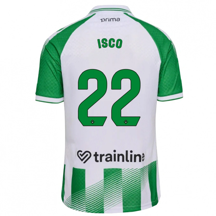 Danxen Kinder Isco #22 Hellgrün Schwarz Weiß Heimtrikot Trikot 2026/27 T-Shirt