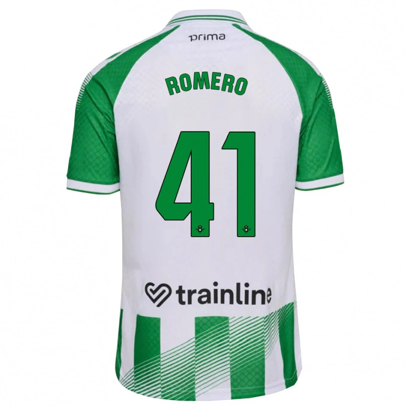 Danxen Kinder José Romero #41 Hellgrün Schwarz Weiß Heimtrikot Trikot 2026/27 T-Shirt
