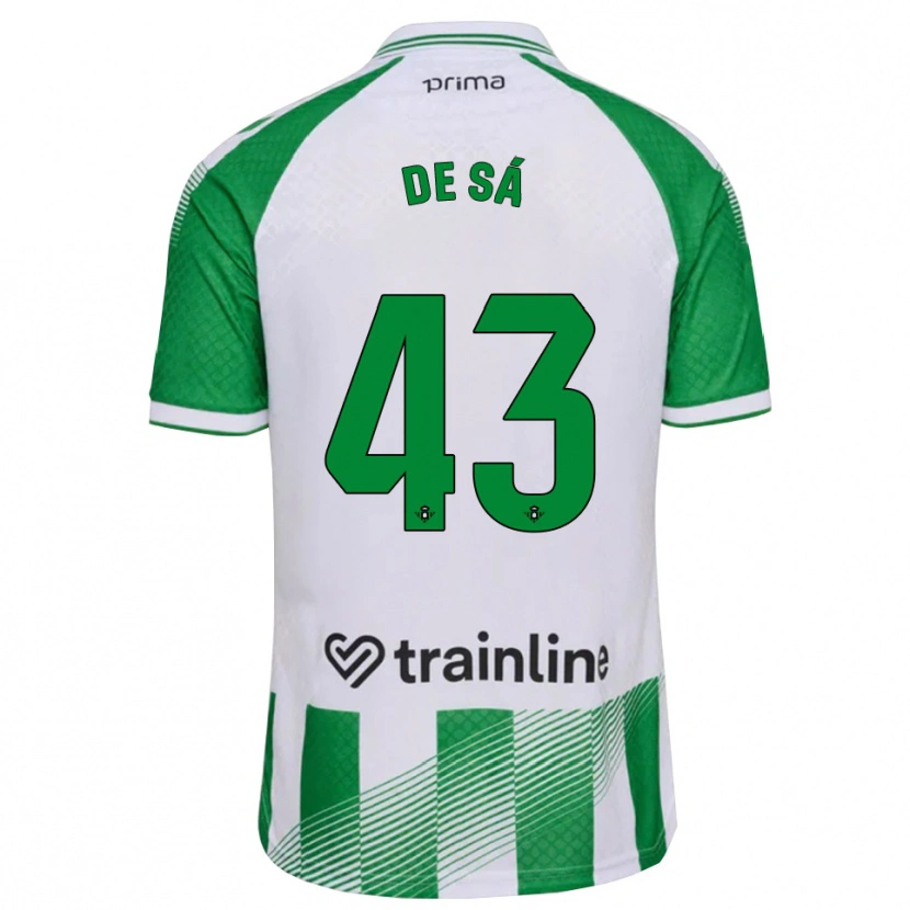 Danxen Kinder Rubén De Sá #43 Hellgrün Schwarz Weiß Heimtrikot Trikot 2026/27 T-Shirt