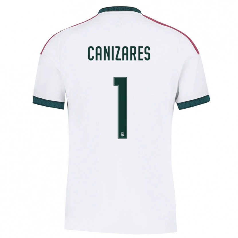 Danxen Kinder Lucas Canizares #1 Dunkelgrün Weiß Rot Heimtrikot Trikot 2026/27 T-Shirt