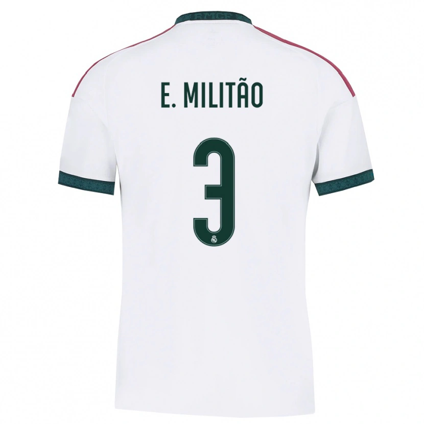 Danxen Kinder Éder Militão #3 Dunkelgrün Weiß Rot Heimtrikot Trikot 2026/27 T-Shirt