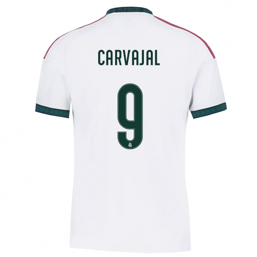 Danxen Kinder Ángel Carvajal #9 Dunkelgrün Weiß Rot Heimtrikot Trikot 2026/27 T-Shirt