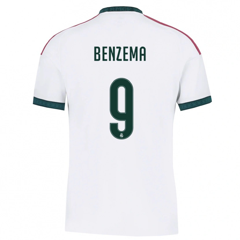 Danxen Kinder Karim Benzema #9 Dunkelgrün Weiß Rot Heimtrikot Trikot 2026/27 T-Shirt