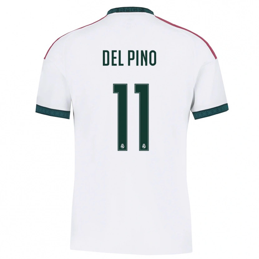 Danxen Kinder Santiago Del Pino #11 Dunkelgrün Weiß Rot Heimtrikot Trikot 2026/27 T-Shirt