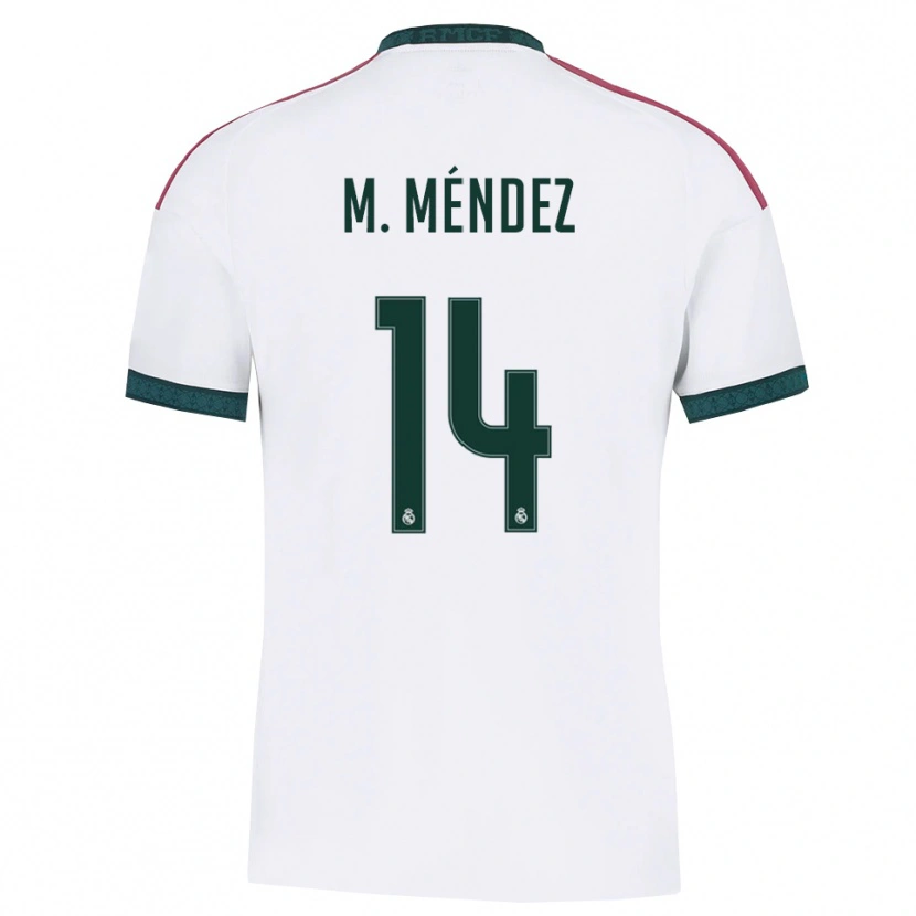 Danxen Kinder María Méndez #14 Dunkelgrün Weiß Rot Heimtrikot Trikot 2026/27 T-Shirt