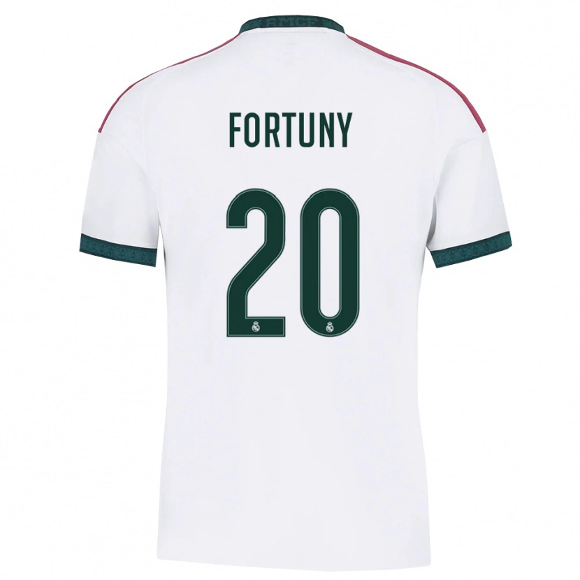 Danxen Kinder Pol Fortuny #20 Dunkelgrün Weiß Rot Heimtrikot Trikot 2026/27 T-Shirt