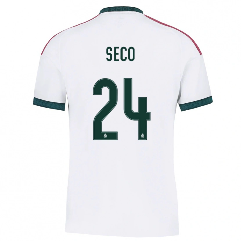 Danxen Kinder Ferran Seco #24 Dunkelgrün Weiß Rot Heimtrikot Trikot 2026/27 T-Shirt