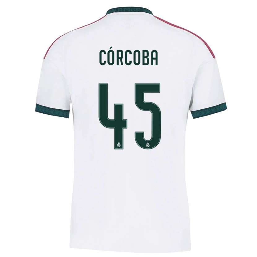 Danxen Kinder Andrés Córcoba #45 Dunkelgrün Weiß Rot Heimtrikot Trikot 2026/27 T-Shirt