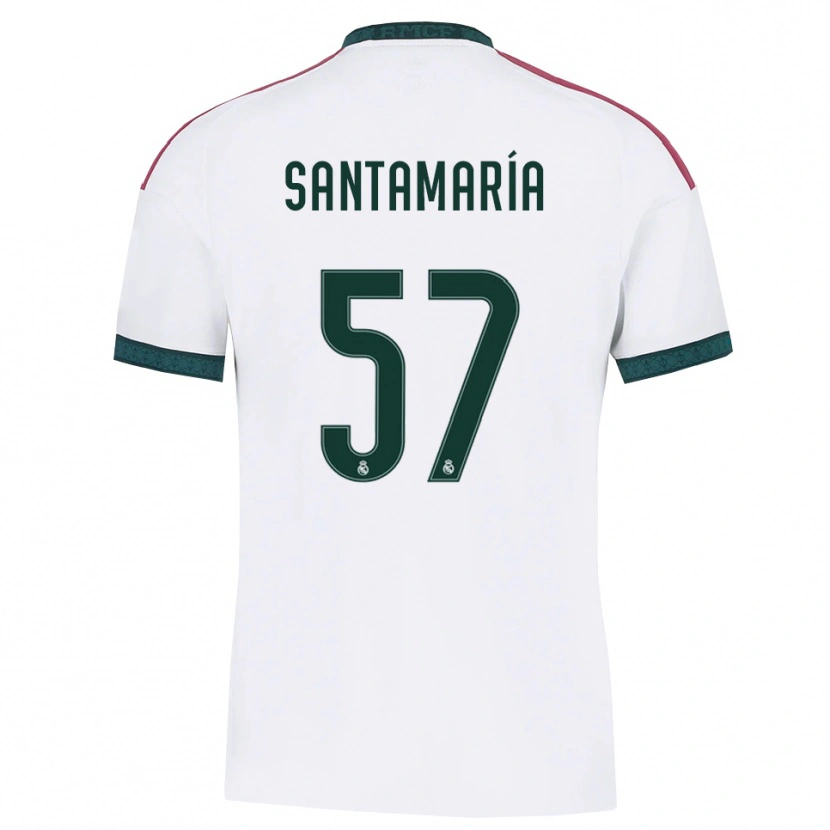 Danxen Kinder Fran Santamaría #57 Dunkelgrün Weiß Rot Heimtrikot Trikot 2026/27 T-Shirt