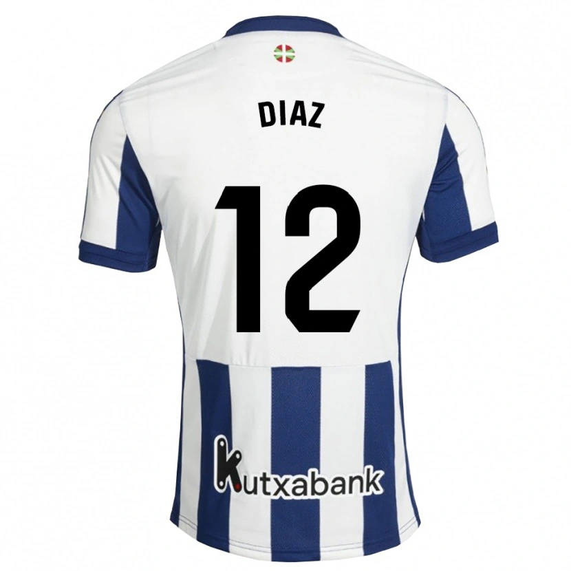 Danxen Kinder Ekain Díaz #12 Marineweiß Goldrute Heimtrikot Trikot 2026/27 T-Shirt