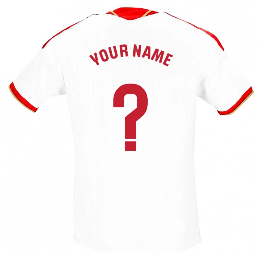 Danxen Kinder Ihren Namen #0 Weiß Rot Heimtrikot Trikot 2026/27 T-Shirt