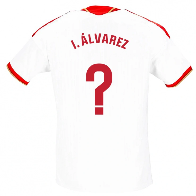 Danxen Kinder Isabel Álvarez #0 Weiß Rot Heimtrikot Trikot 2026/27 T-Shirt