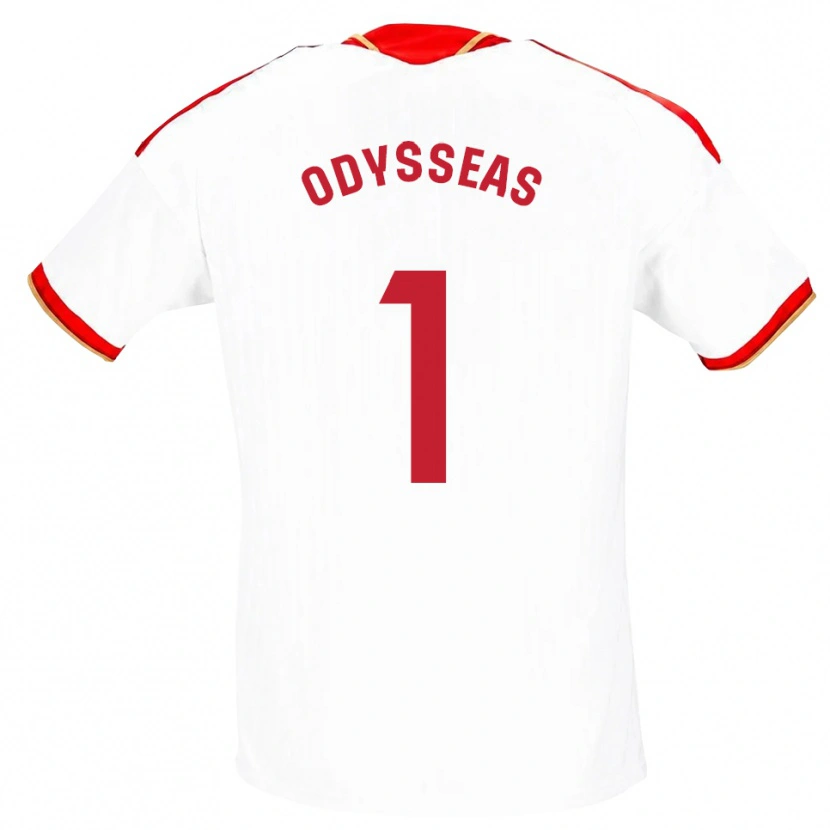Danxen Kinder Odysseas Vlachodimos #1 Weiß Rot Heimtrikot Trikot 2026/27 T-Shirt