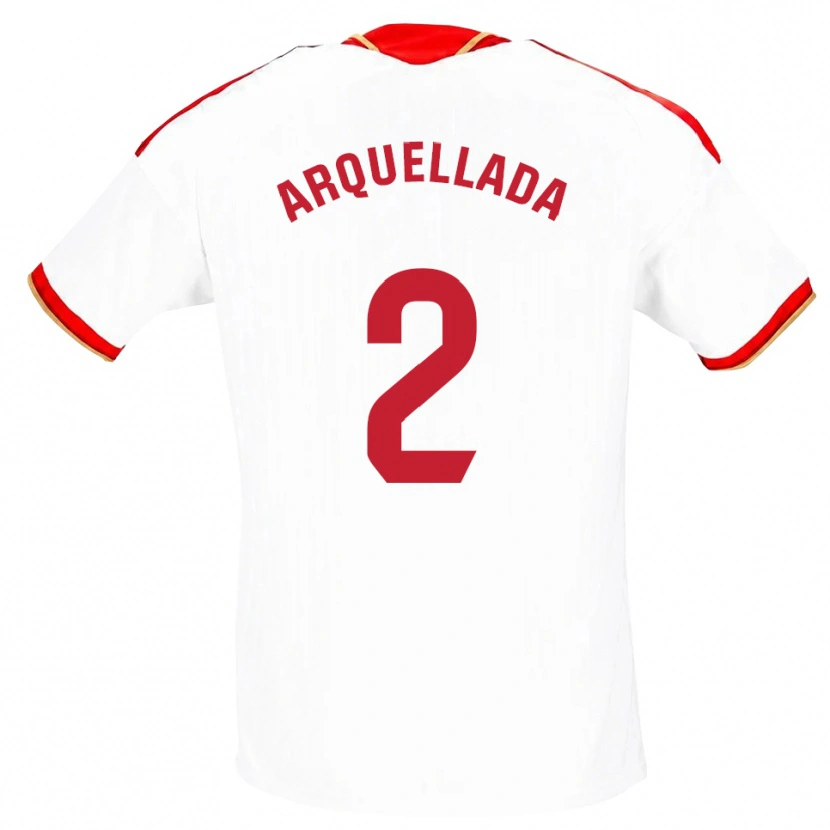 Danxen Kinder Álvaro Arquellada #2 Weiß Rot Heimtrikot Trikot 2026/27 T-Shirt