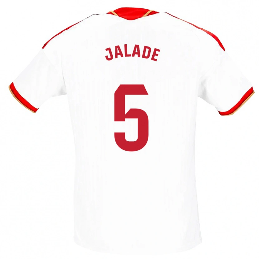 Danxen Kinder Robert Jalade #5 Weiß Rot Heimtrikot Trikot 2026/27 T-Shirt