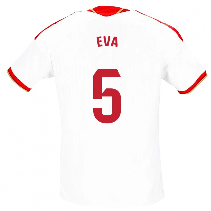 Danxen Kinder Eva Llamas Hernández #5 Weiß Rot Heimtrikot Trikot 2026/27 T-Shirt