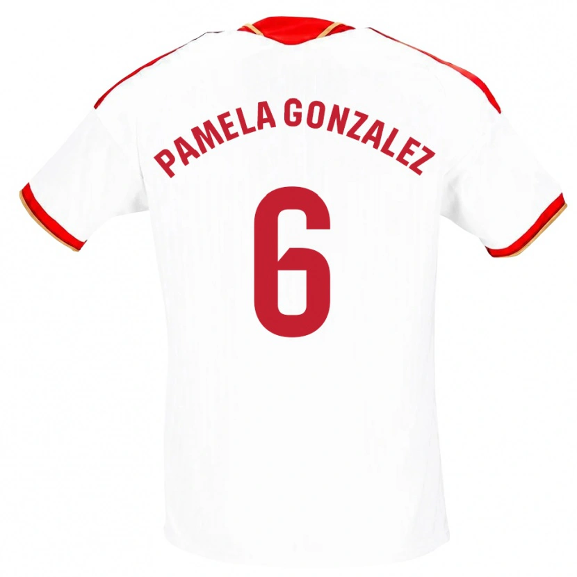 Danxen Kinder Cinthia Pamela González Medina #6 Weiß Rot Heimtrikot Trikot 2026/27 T-Shirt