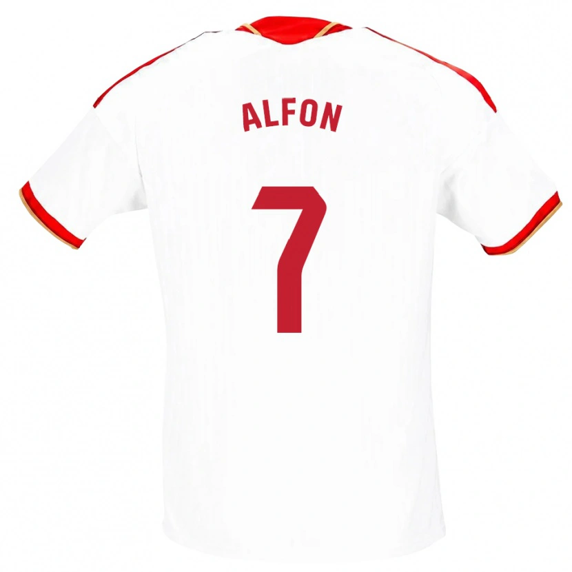 Danxen Kinder Alfon González #7 Weiß Rot Heimtrikot Trikot 2026/27 T-Shirt