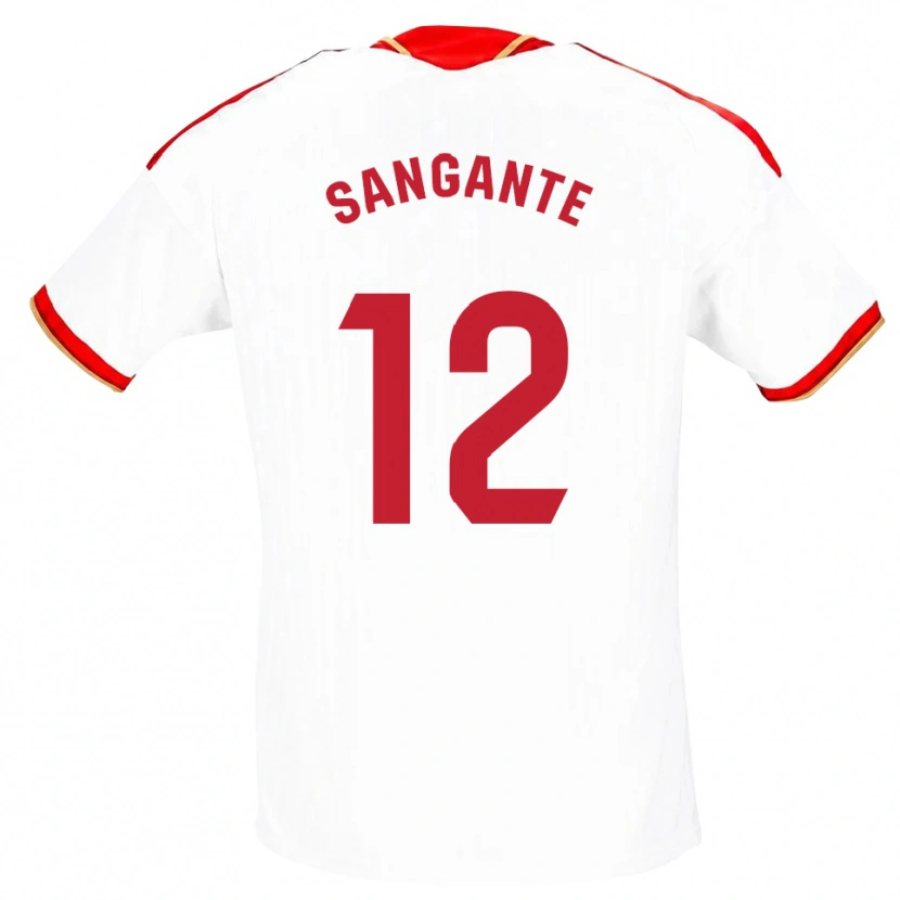 Danxen Kinder Arouna Sangante #12 Weiß Rot Heimtrikot Trikot 2026/27 T-Shirt