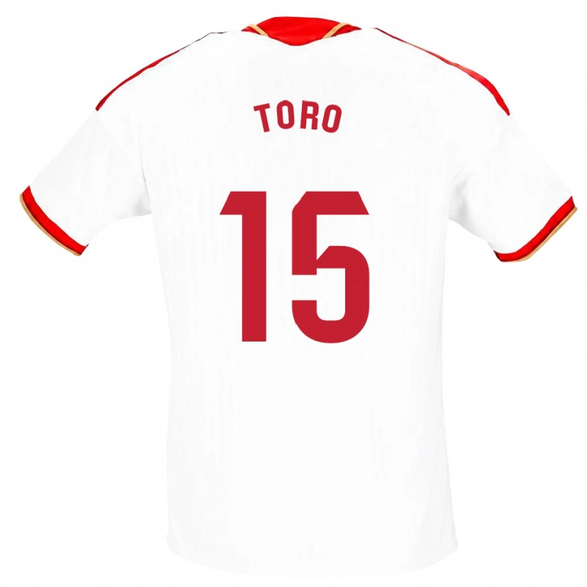 Danxen Kinder Juanan Toro #15 Weiß Rot Heimtrikot Trikot 2026/27 T-Shirt