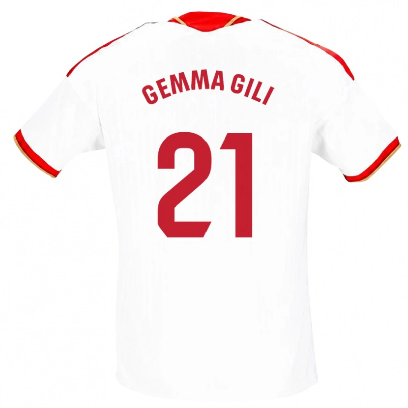 Danxen Kinder Gemma Gili Giner #21 Weiß Rot Heimtrikot Trikot 2026/27 T-Shirt