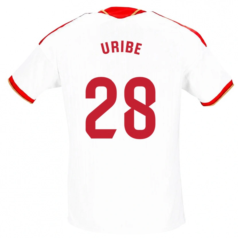 Danxen Kinder Raúl Uribe #28 Weiß Rot Heimtrikot Trikot 2026/27 T-Shirt