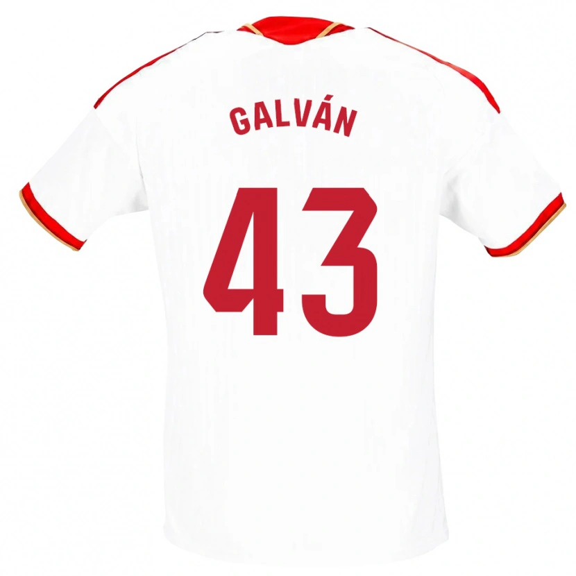 Danxen Kinder Arnaudis Galván #43 Weiß Rot Heimtrikot Trikot 2026/27 T-Shirt