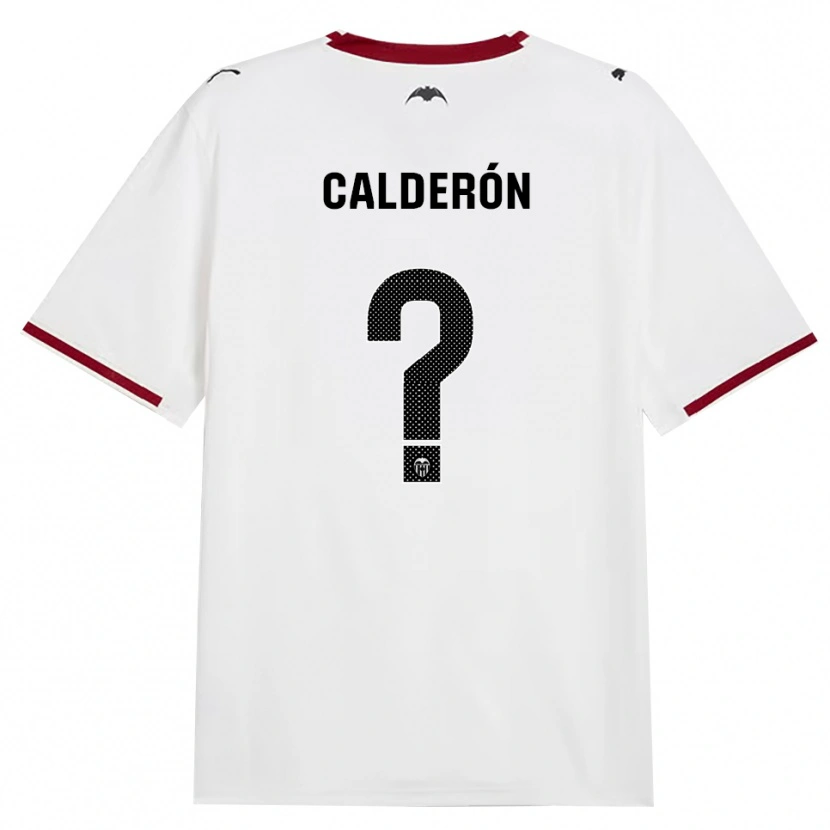 Danxen Kinder Alfonso Calderón #0 Schwarz Weiß Rot Gelb Heimtrikot Trikot 2026/27 T-Shirt