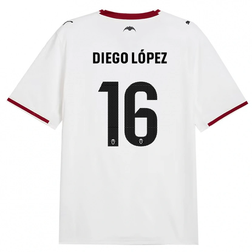 Danxen Kinder Diego López #16 Schwarz Weiß Rot Gelb Heimtrikot Trikot 2026/27 T-Shirt