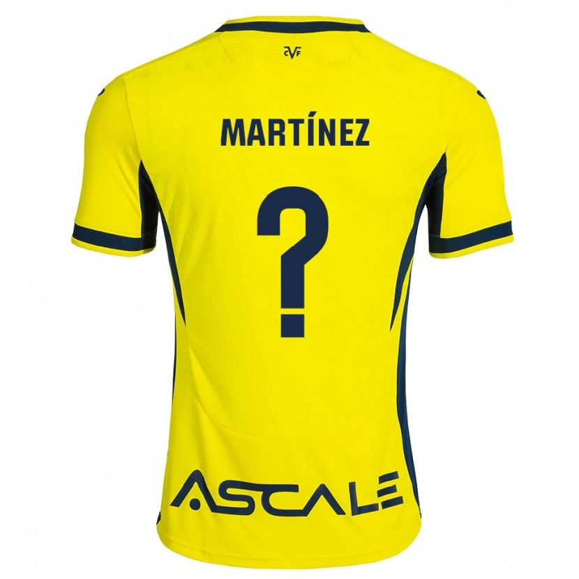 Danxen Kinder Javier Martínez #0 Gelb Schwarz Rot Heimtrikot Trikot 2026/27 T-Shirt
