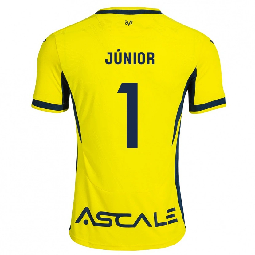 Danxen Kinder Luiz Júnior #1 Gelb Schwarz Rot Heimtrikot Trikot 2026/27 T-Shirt